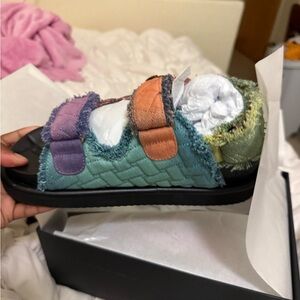 Kurt Geiger Multicolor Quilted Sandals